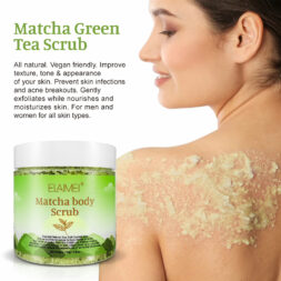 Elaimei Organic Matcha Body Scrub for Skin Green Tea
