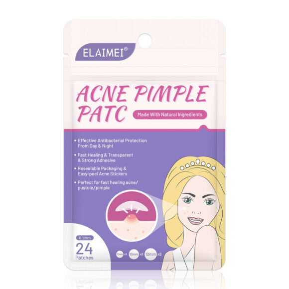 Elaimei Removal Acne Pimple Patches Plasters Face Skin Dot Stickers Cover Treatment Hydrocolloid Spot Blemishes Comedone Remover Cleaner (24 pcs )