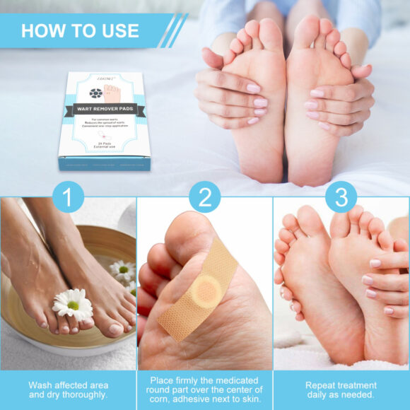Elaimei Corn Remover Pads Plaster Removal Plantar Wart Thorn Patch Foot Callus Treatment Toe 24pcs