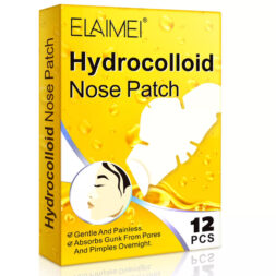 Elaimei Nose Pimple Patch Hydrocolloid Patches for Nose Pores Strips Acne Streeps Blackhead Cleansing Remover (12pcs)