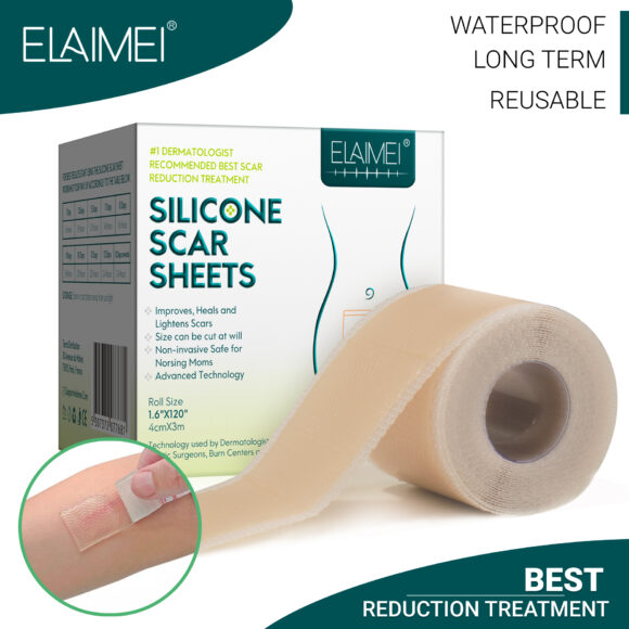ELAIMEI Silicone Scar Sheets Roll Tape 3m