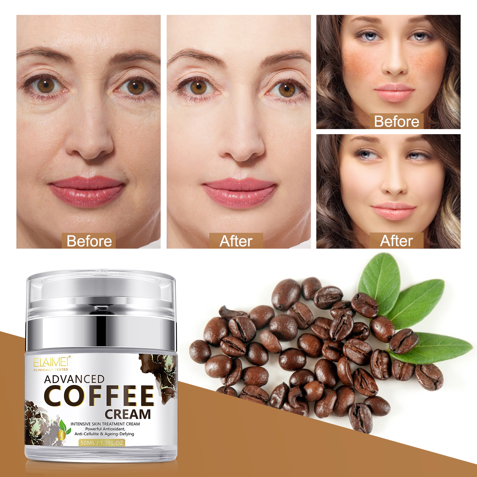 Advanced Coffee Face Cream Ml Elaimei