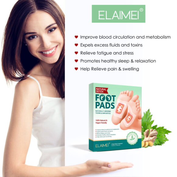 ELAIMEI Natural Detox Foot Pads for Toxin Removal