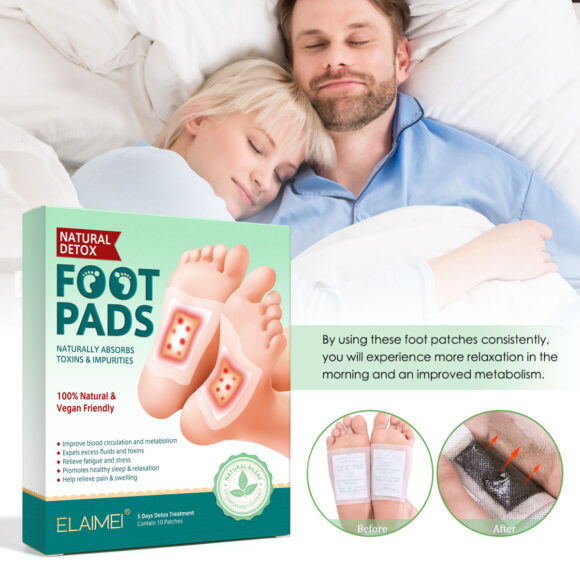 ELAIMEI Natural Detox Foot Pads for Toxin Removal