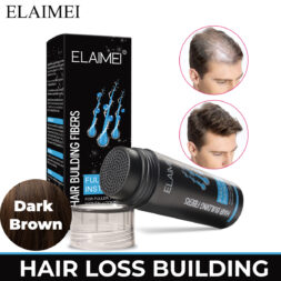 Elaimei Hair Building Fibers, 27.5 g (Dark Brown)