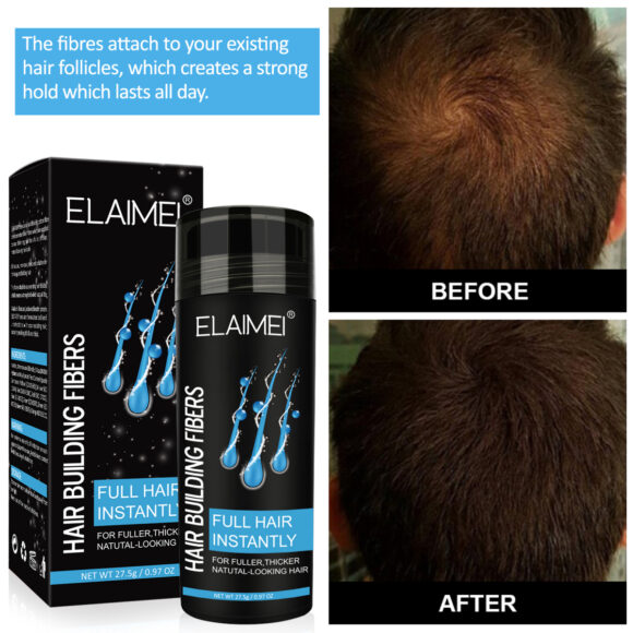 Elaimei Hair Building Fibers, 27.5 g (Black)