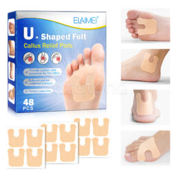 Elaimei U-Shaped Felt Callus Relief Pads, pack of 48pcs