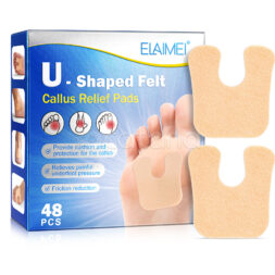 Elaimei U-Shaped Felt Callus Relief Pads, pack of 48pcs