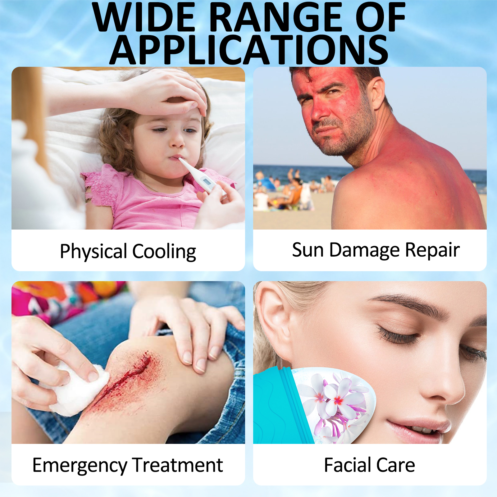 Elaimei Ice Facial Roller, Blue