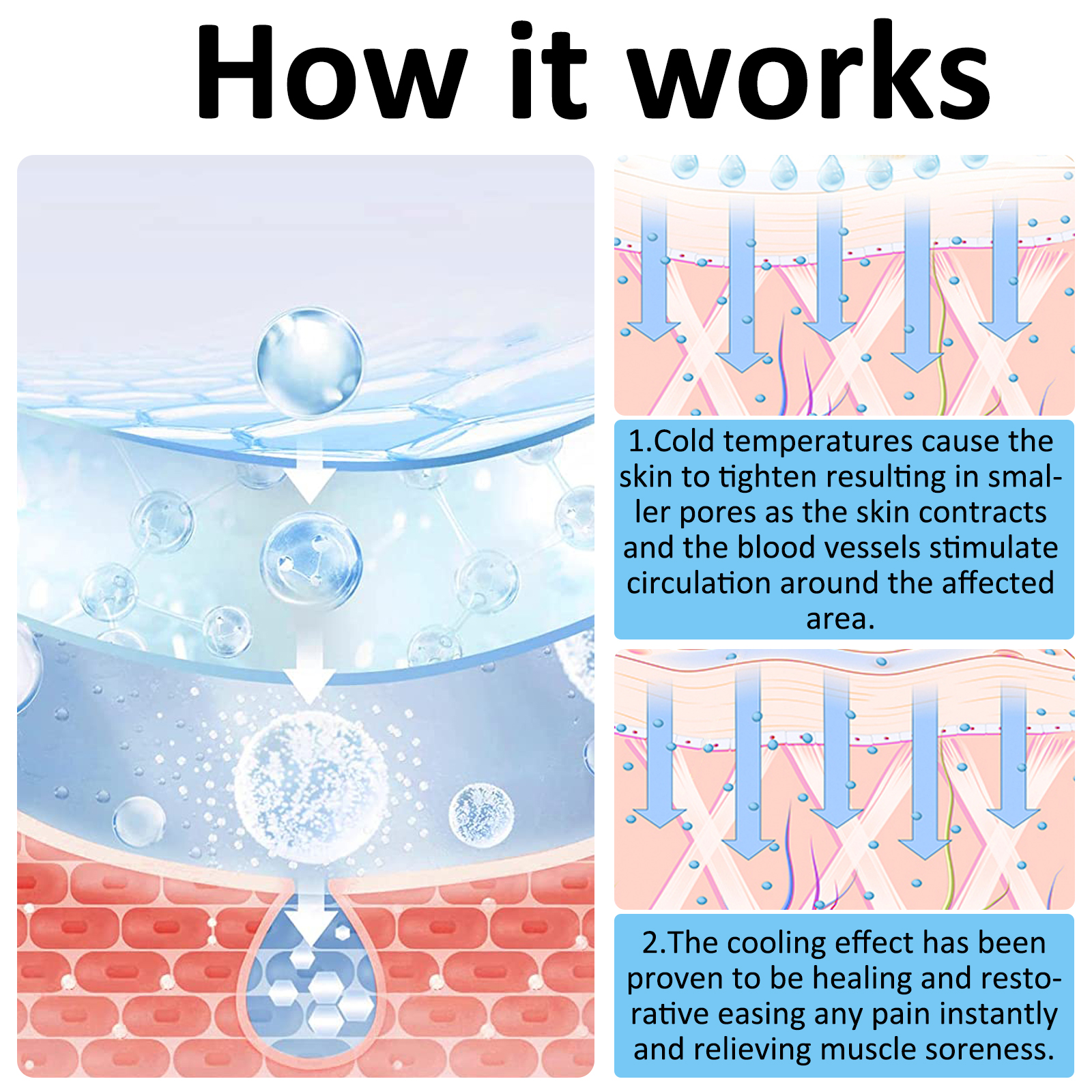 Elaimei Ice Facial Roller, Blue